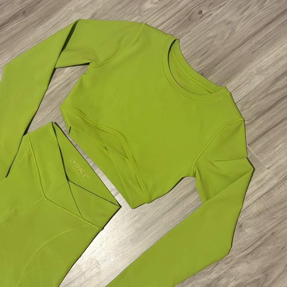 L*Space x Tessa Brooks Aim High Long Sleeve Crop Top and Shorts Set - Picture 4 of 7